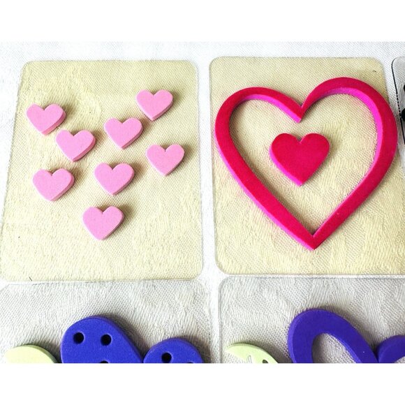 Duncan Chunky Layers Craft Foam Lady Bugs Hearts Flowers See Thru Mounts (6) VTG - Picture 2 of 8